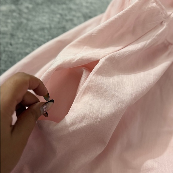 Women Dress Blue Rain Francesca’s Light Pink Textured Top Size 1X - Picture 12 of 13